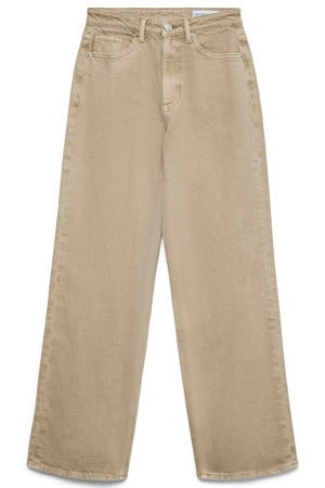 VMTESSA high waist wide leg jeans - beige
