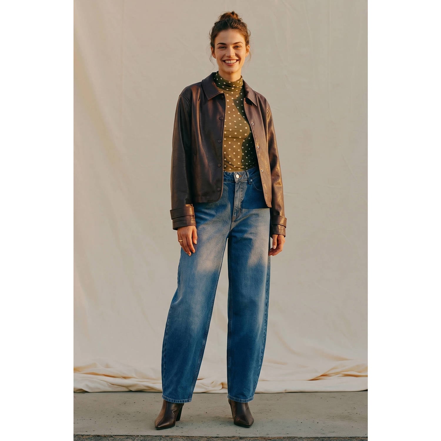 VERO MODA Vmelif Hw Barrel Jeans Exp jeans mediumblauw