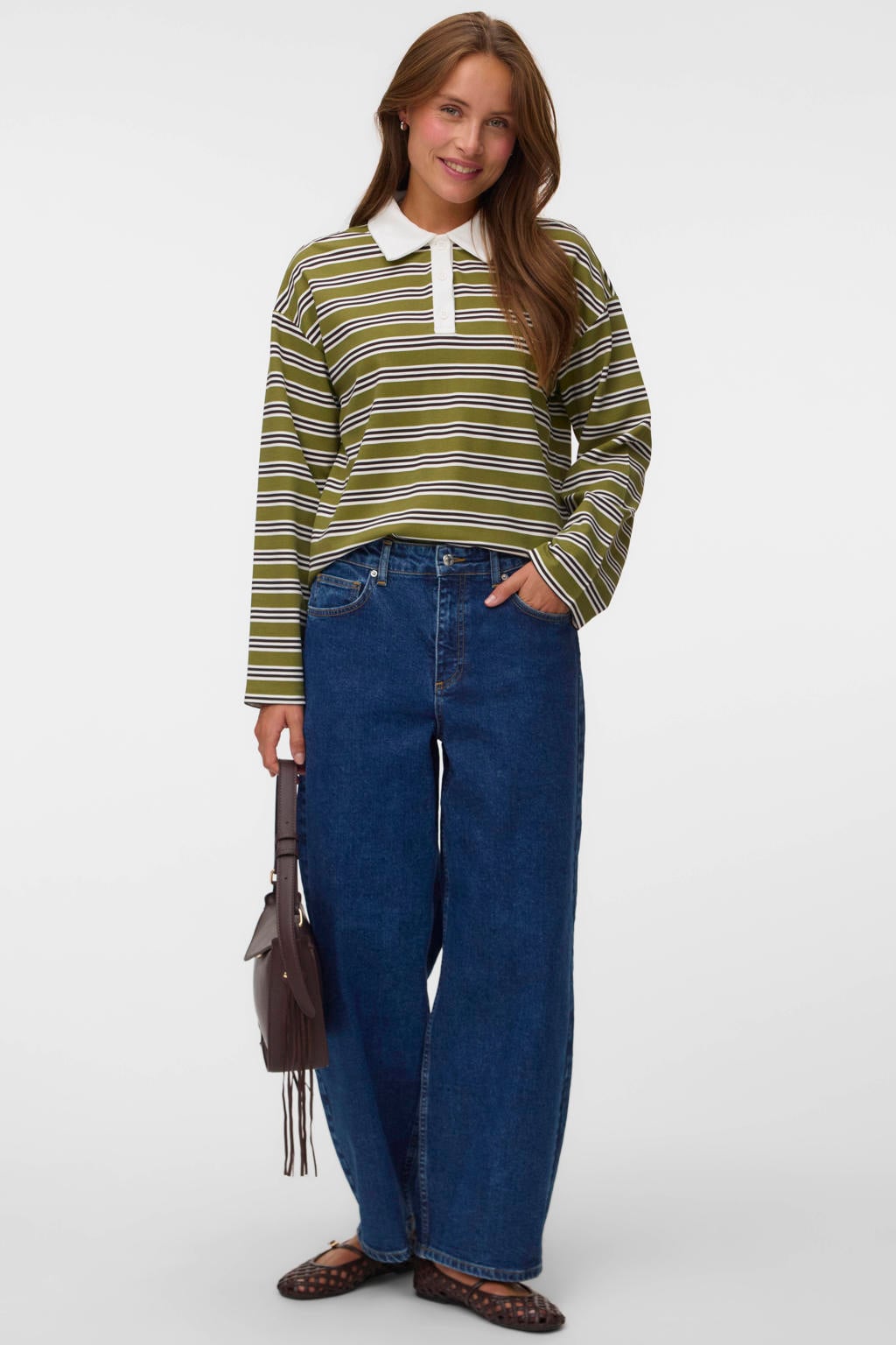 VERO MODA Vmelif Hw Barrel Jeans Exp high waist barrel jeans - donkerblauw