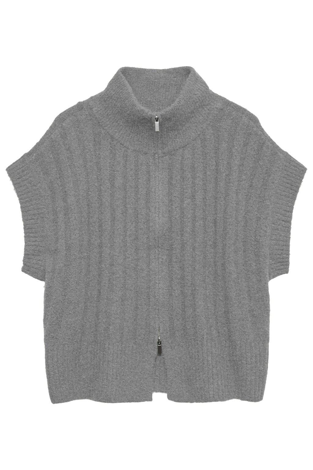 VERO MODA x Wehkamp gebreid vest met wol - grijs