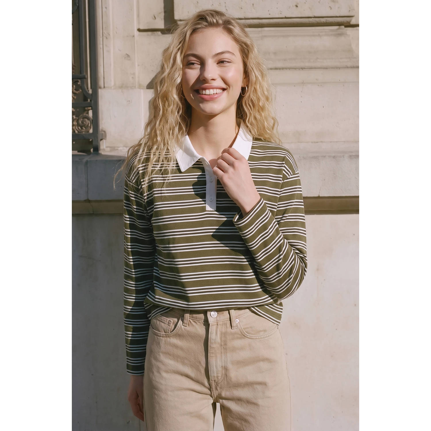 VERO MODA gestreepte top groen