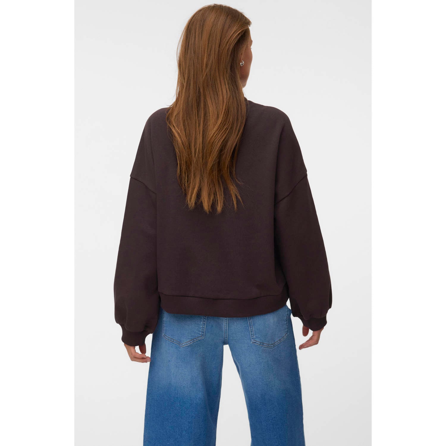 VERO MODA trui met print bruin