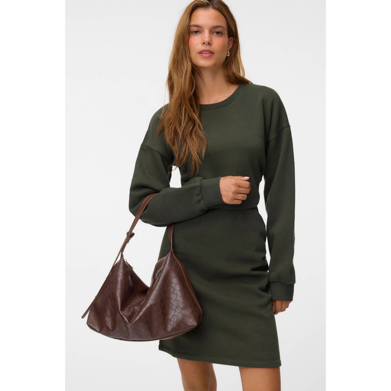 VERO MODA midi sweatjurk groen