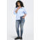 ONLY CARMAKOMA Plus Size blouse - lichtblauw