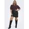 ONLY CARMAKOMA mini spijkerrok Plus Size - zwart