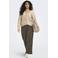 ONLY CARMAKOMA Carcayla Pant Swt Jrs straight leg gestreepte casual broek - groen