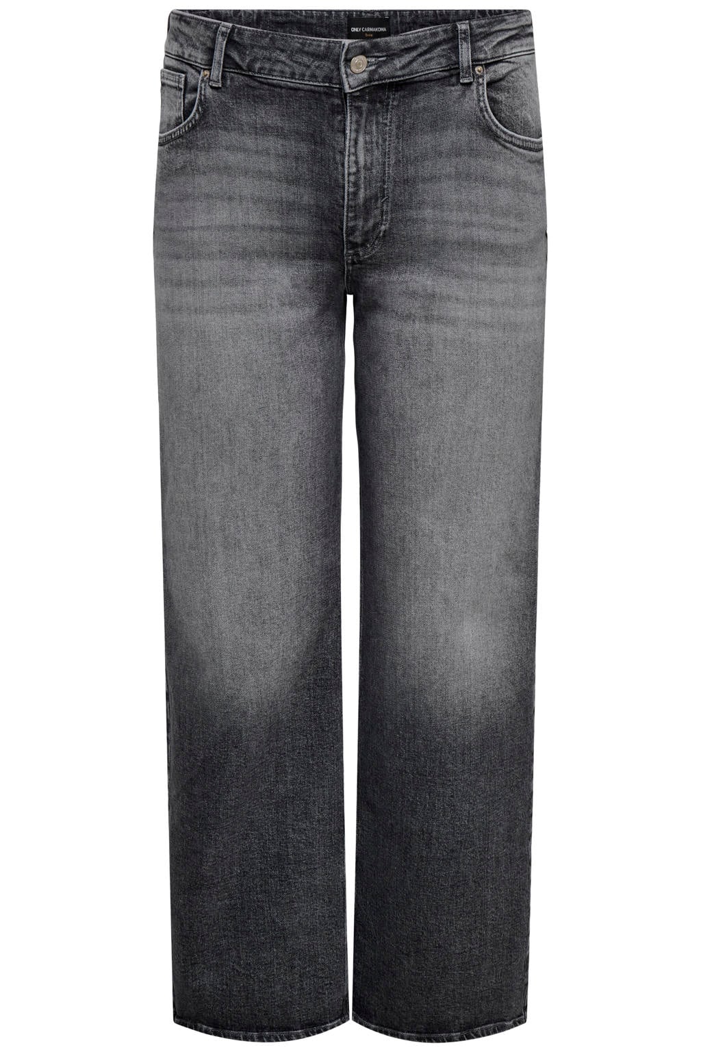 Grijze dames ONLY CARMAKOMA Carjuicy Hw Wide Rea957 Dnm Noos jeans Plus Size met regular waist en effen