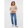 Esqualo gebloemde trui met wol - beige