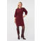 Esqualo midi jurk met wol - donkerrood