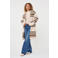 Esqualo gestreepte gebreide vest met wol - beige