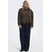 ONLY CARMAKOMA Carmoon-Stina L/S Faux Suede Bomber Otw imitatieleren jas Plus Size - donkerbruin