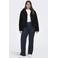 ONLY CARMAKOMA imitatiebont sweatvest Plus Size - zwart