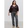 VERO MODA CURVE rechtvallende gebreide gemêleerde pullover Plus Size - bruin