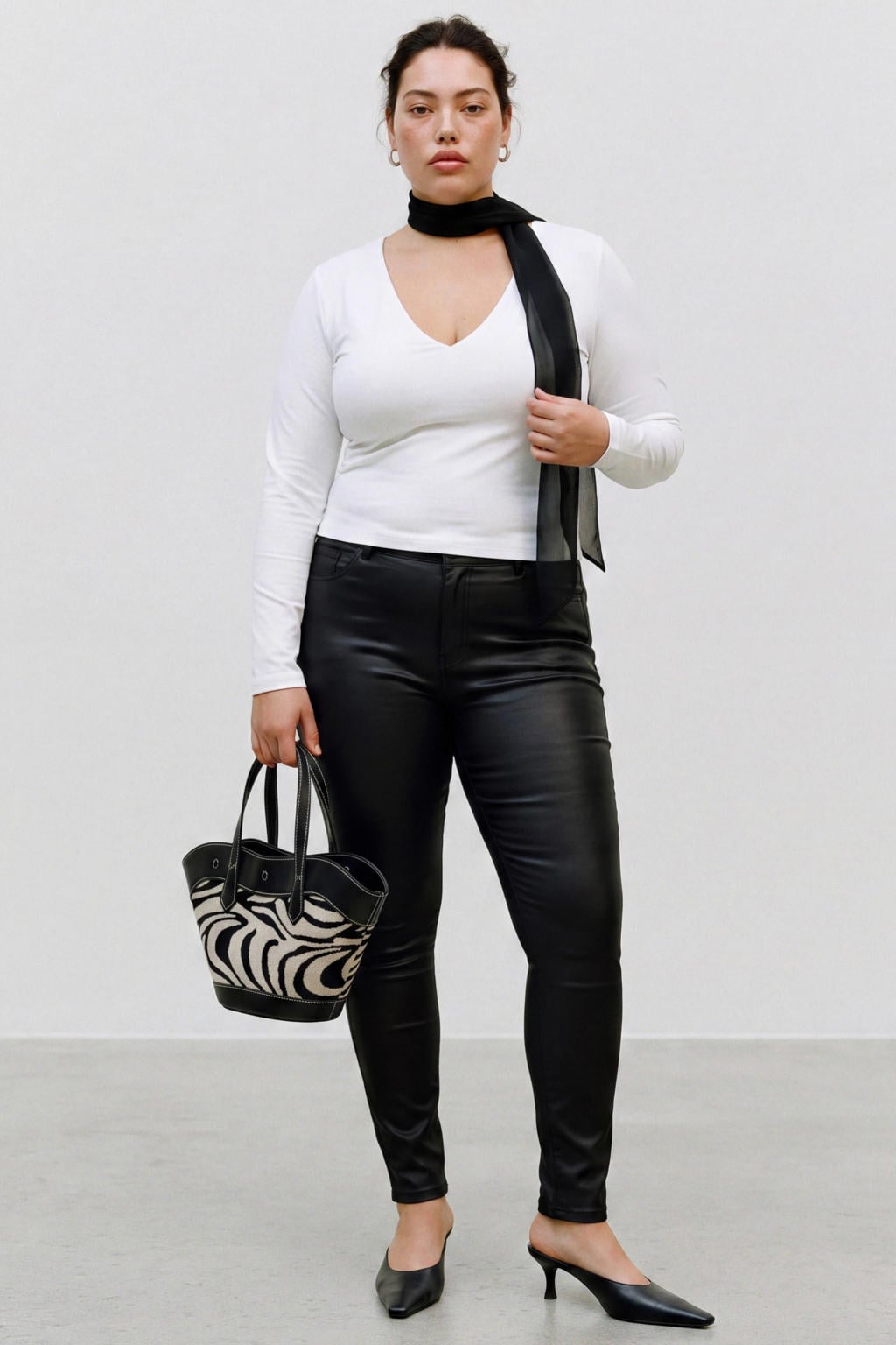 VERO MODA CURVE Plus Size skinny jeans - zwart