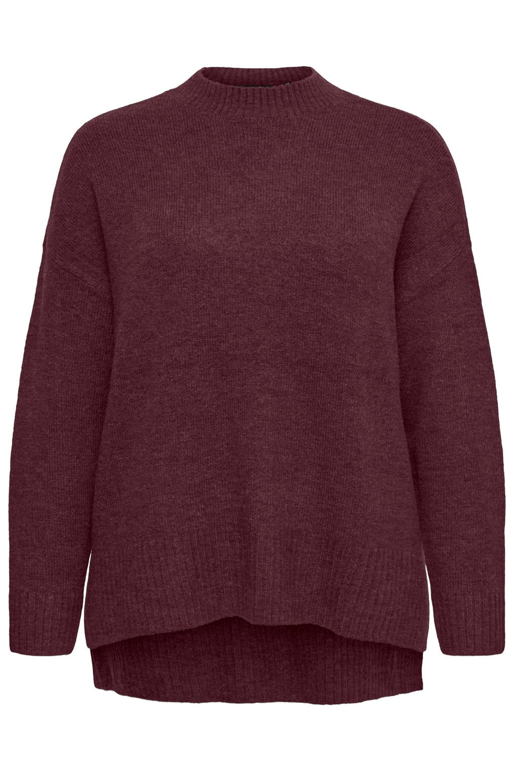 VERO MODA CURVE gebreide trui Plus Size - donkerrood