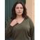 VERO MODA CURVE sweater Plus Size - donkergroen