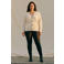 VERO MODA CURVE oversized gebreid vest met wol - ecru