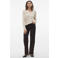VERO MODA wide leg casual corduroy broek - donkerbruin