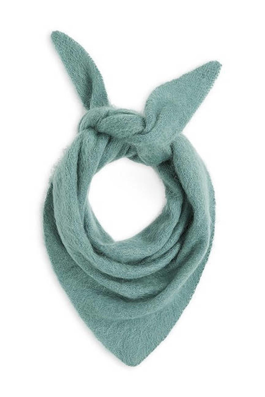 Summum triangle scarf Hairy blauw