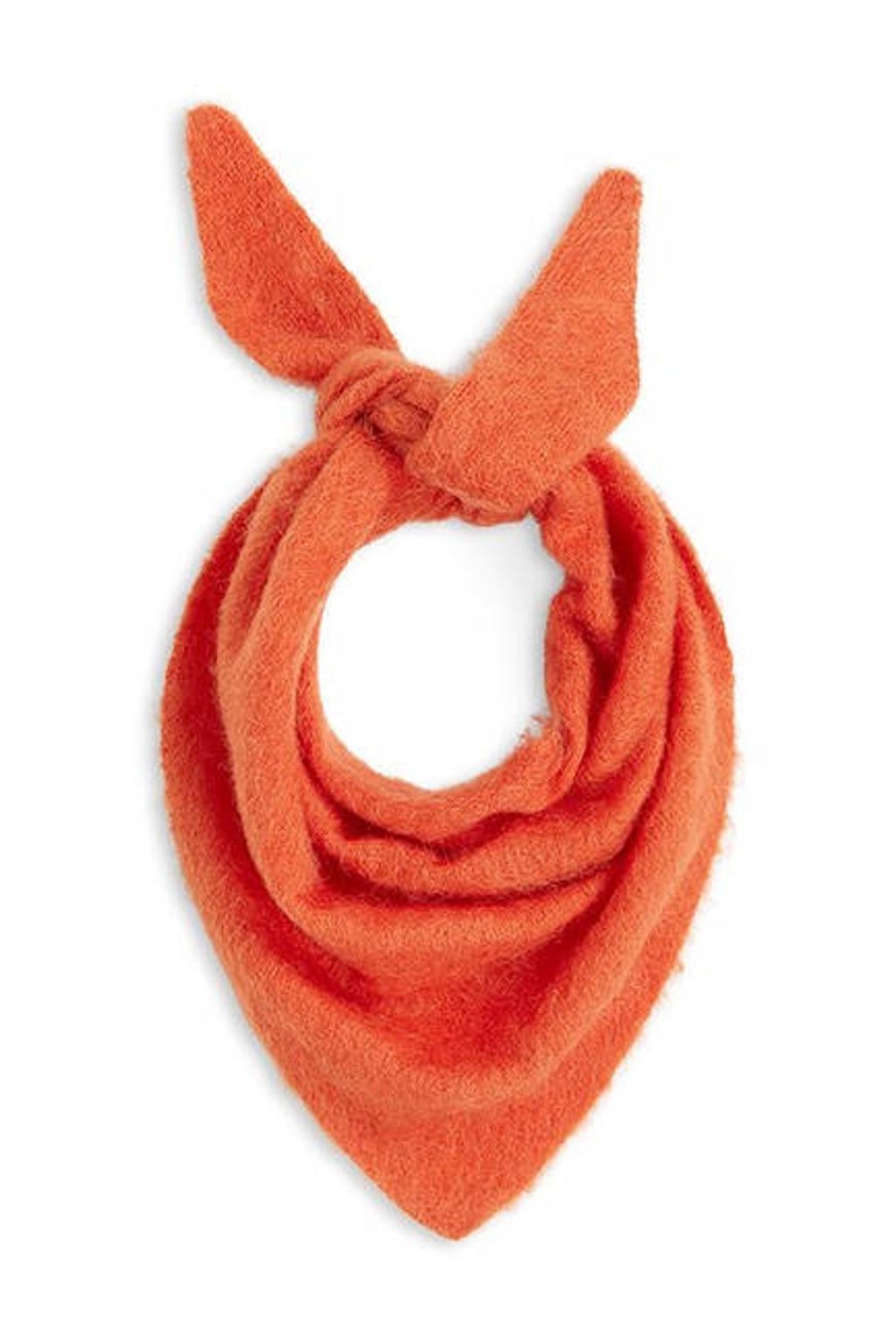 Summum triangle scarf Hairy koraalrood