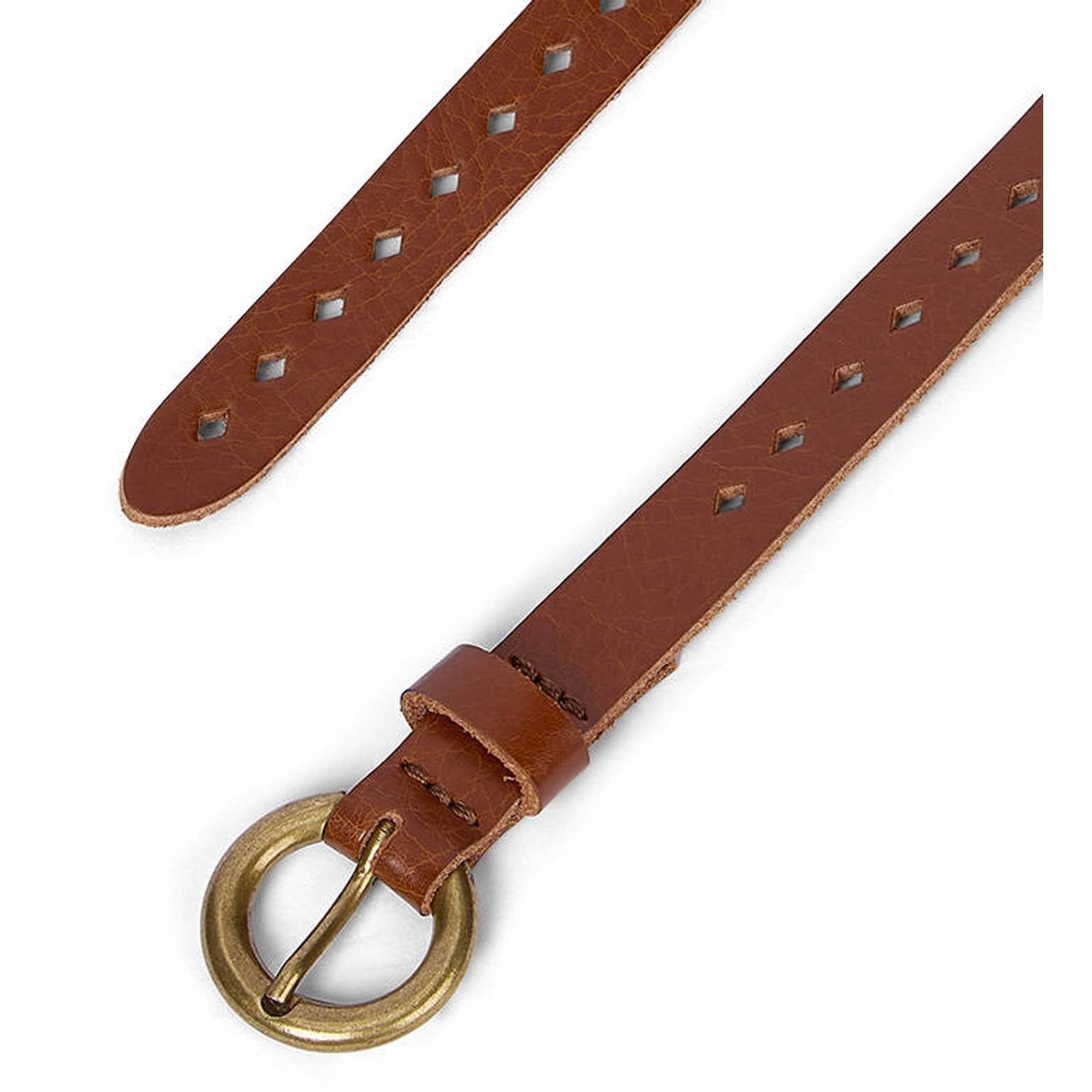 Summum leren riem Perforated bruin