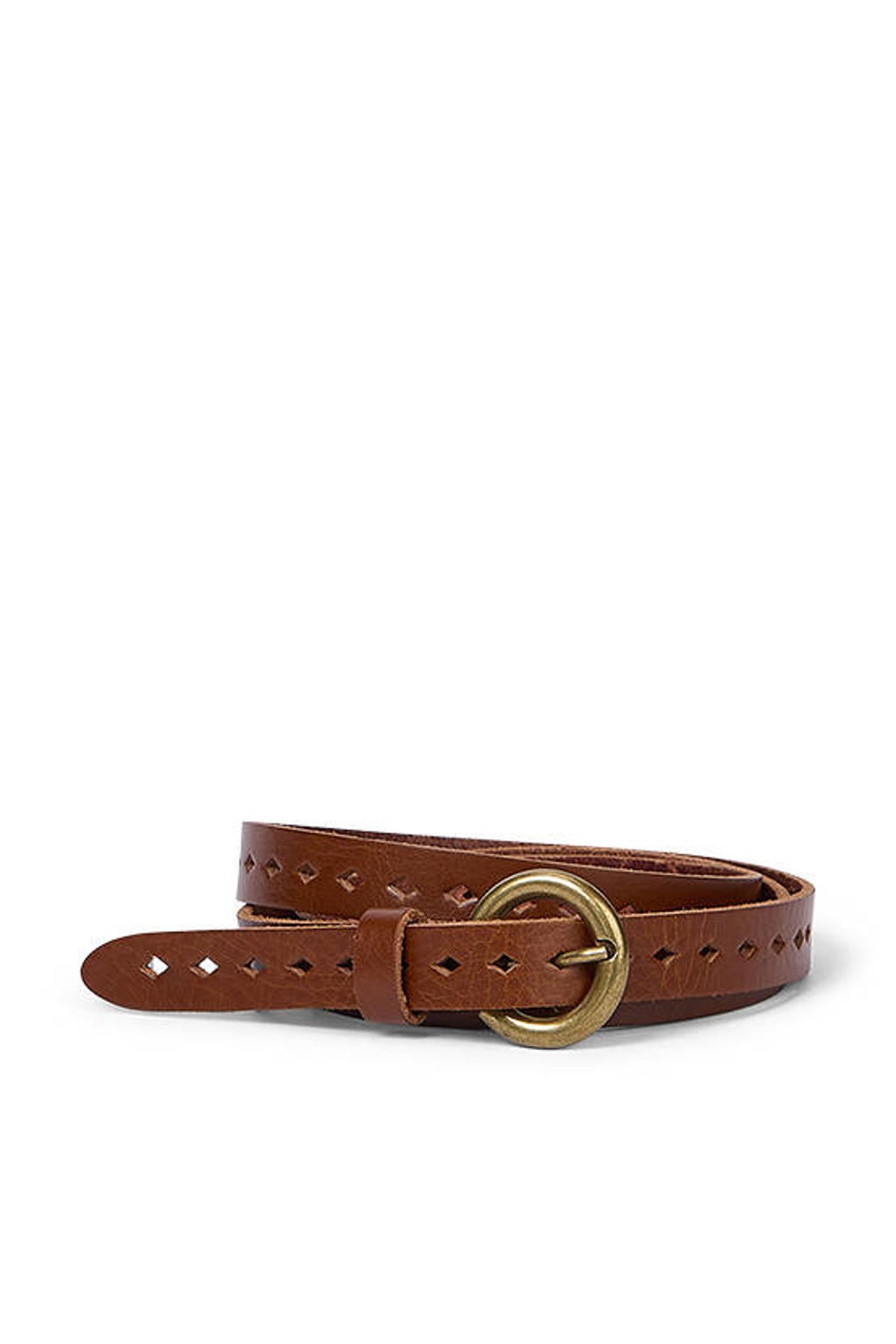 Summum leren riem Perforated bruin