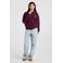 America Today gebreide hoodie met backprint - donkerrood