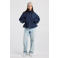 America Today winterjas met plooien - blauw