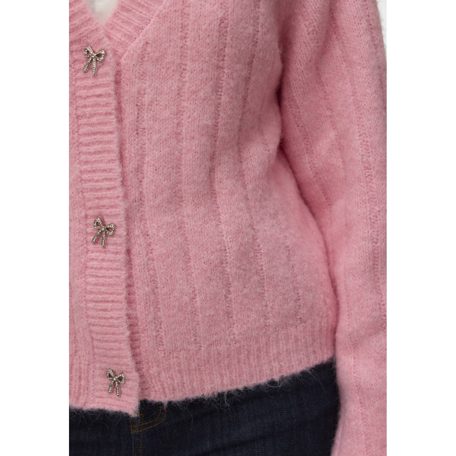 VERO MODA gebreid vest met wol roze