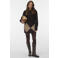 VERO MODA gebreide geruite korte rok - bruin