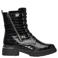 s.Oliver Women Shoes veterboots met profielzool en dierenprint - zwart