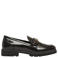 s.Oliver Women Shoes chunky lakleren loafers met panterprint - bruin