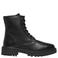 s.Oliver Women Shoes leren veterboots met profielzool - zwart
