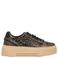 s.Oliver Women Shoes imitatieleren sneakers met panterprint - grijs