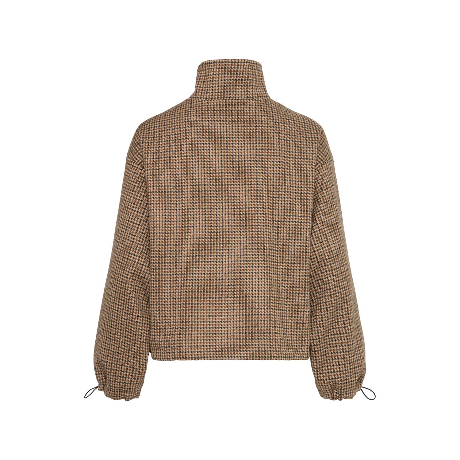 ICHI geruite jacket bruin