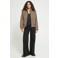 ICHI geruite jacket - bruin