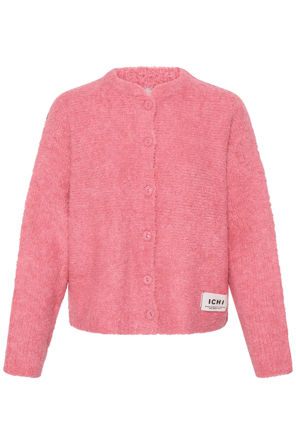 ICHI gebreid vest met wol - roze
