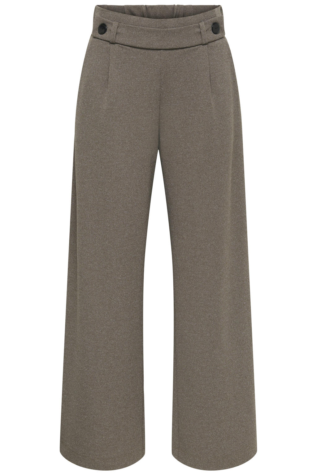 Lichtbruine dames JDY jersey wide leg palazzo broek met effen