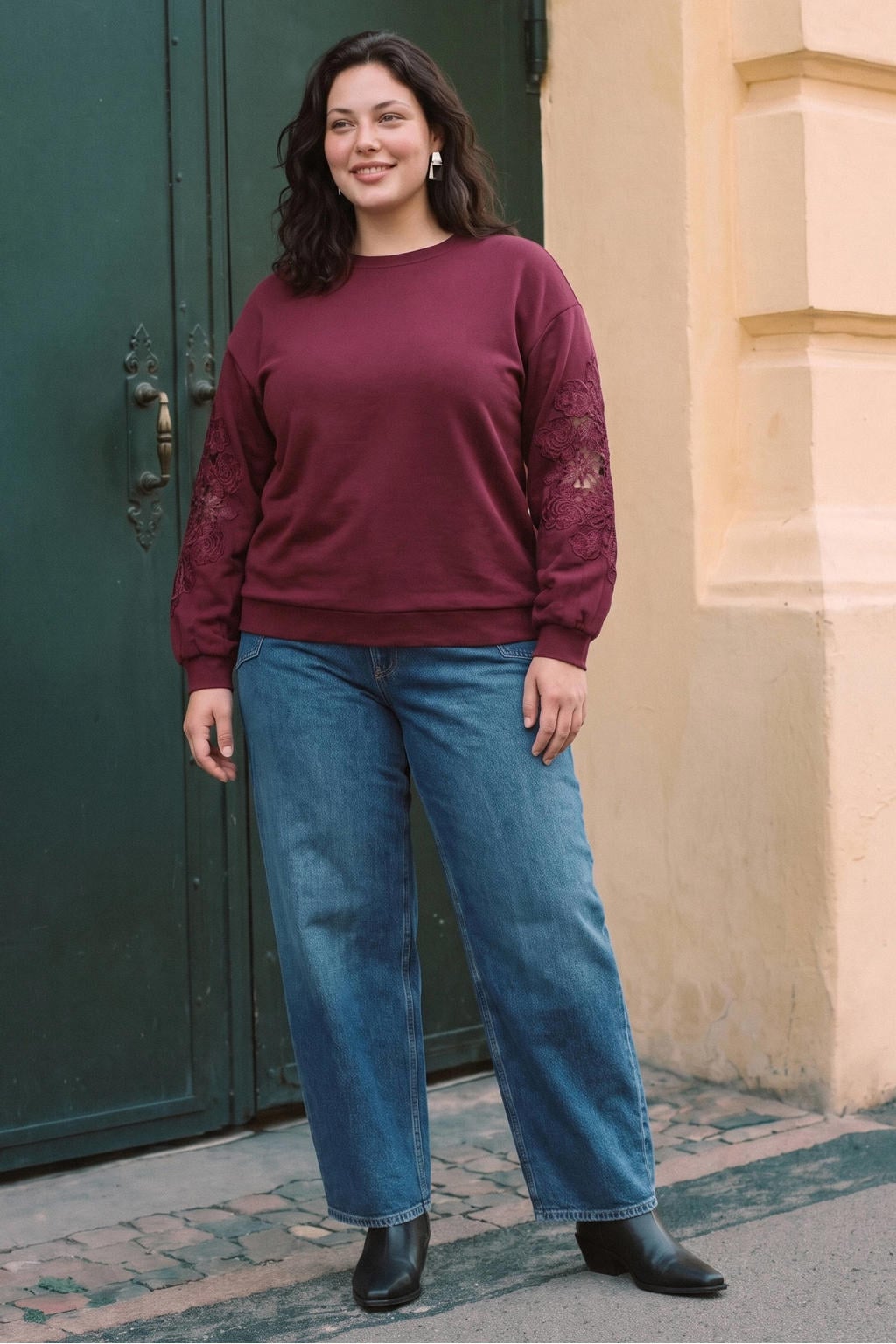 VERO MODA CURVE Vmczelda Hr Pockeet Barrel jeans - mediumblauw