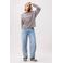 Catwalk Junkie rechtvallende gestreepte top - bruin