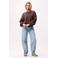 Catwalk Junkie katoenen oversized sweater met backprint - bruin