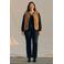 VERO MODA CURVE Plus Size teddy gilet - bruin