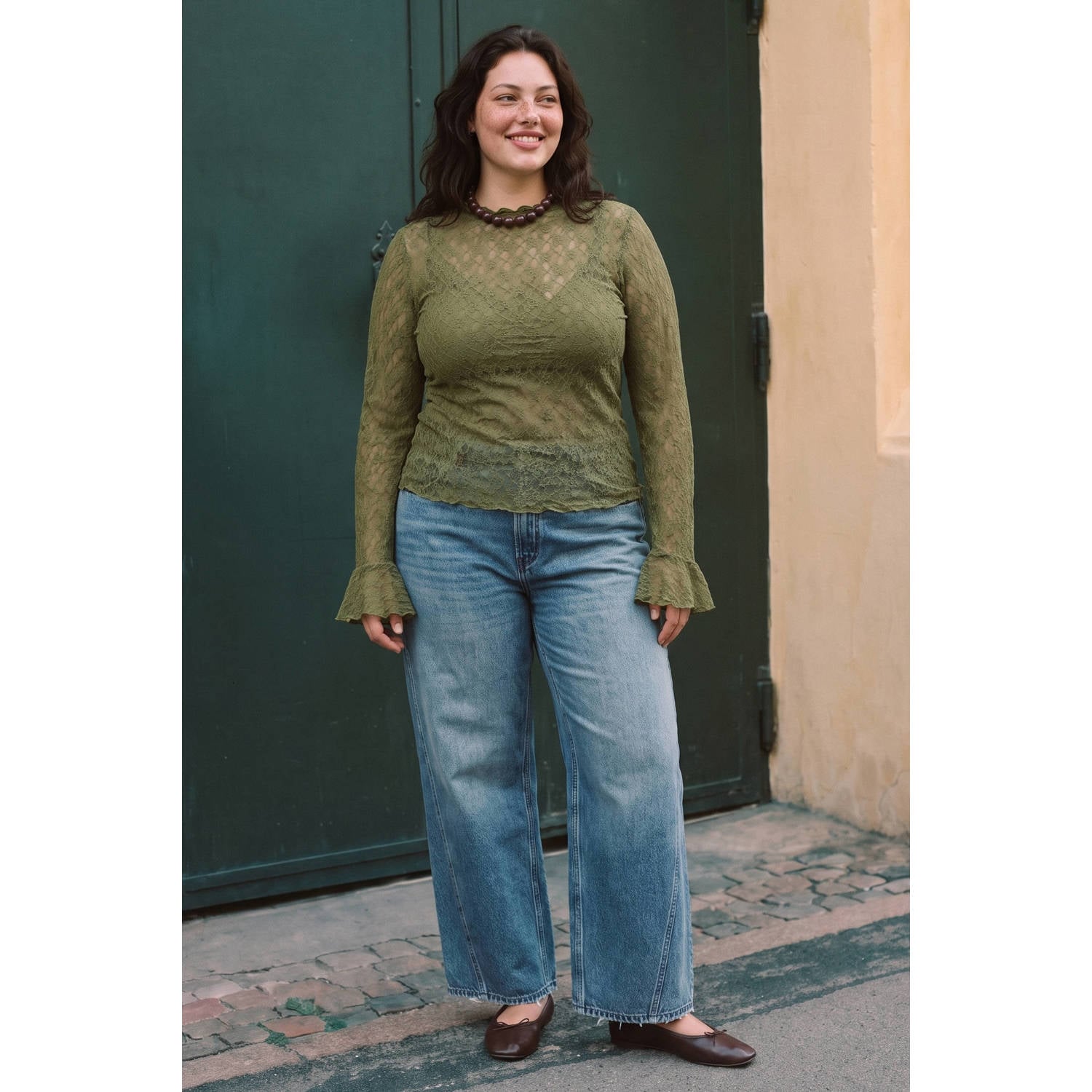 VERO MODA CURVE Vmczelda Hr Barrel Denim Jeans Mix Cur Plus Size jeans lichtblauw