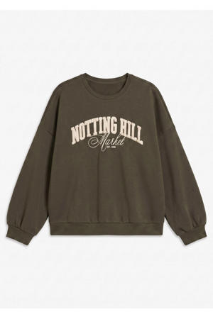 sweater met tekst - groen