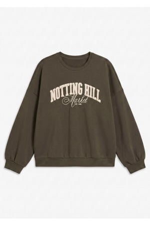 sweater met tekst - groen