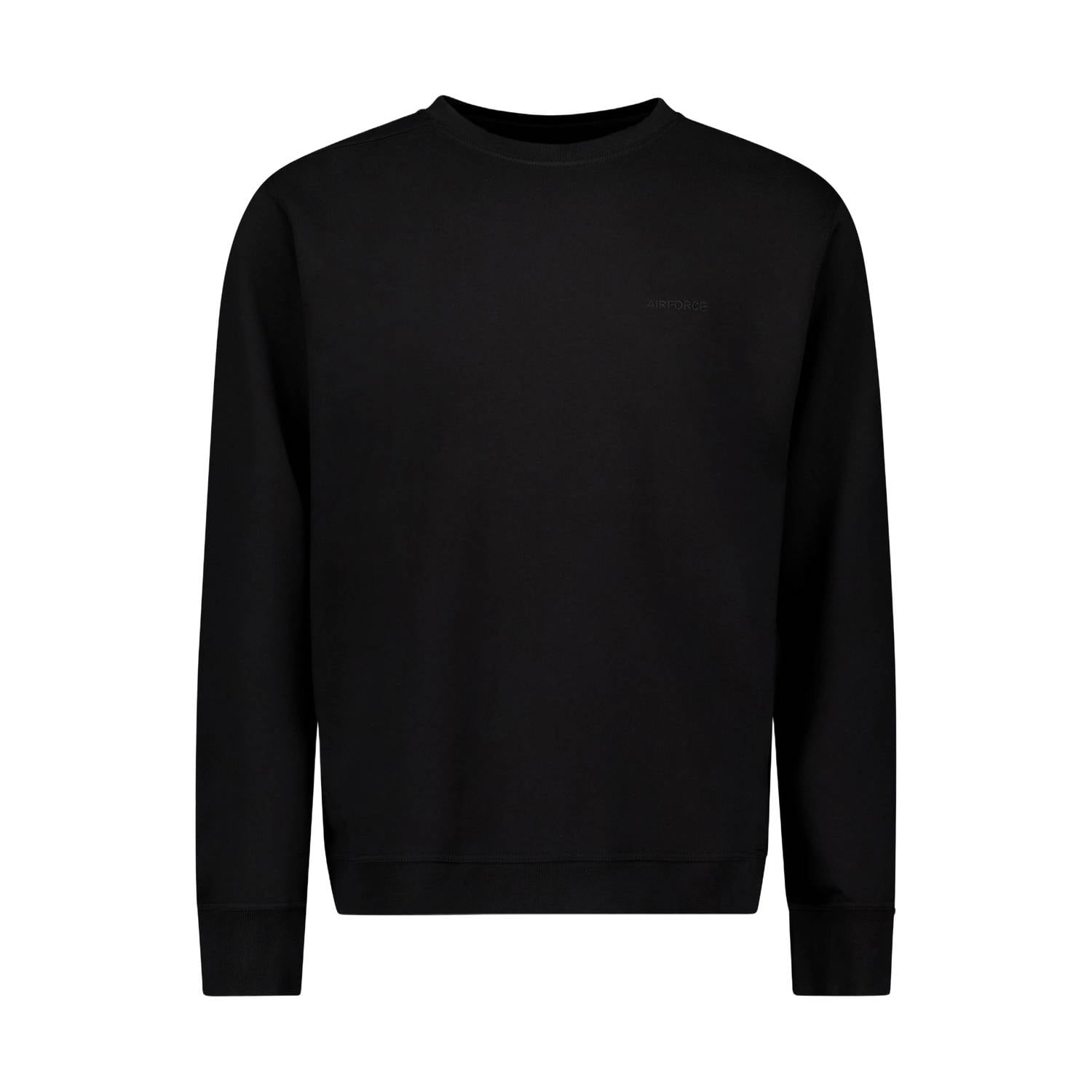Airforce regular fit sweater met backprint zwart grijs