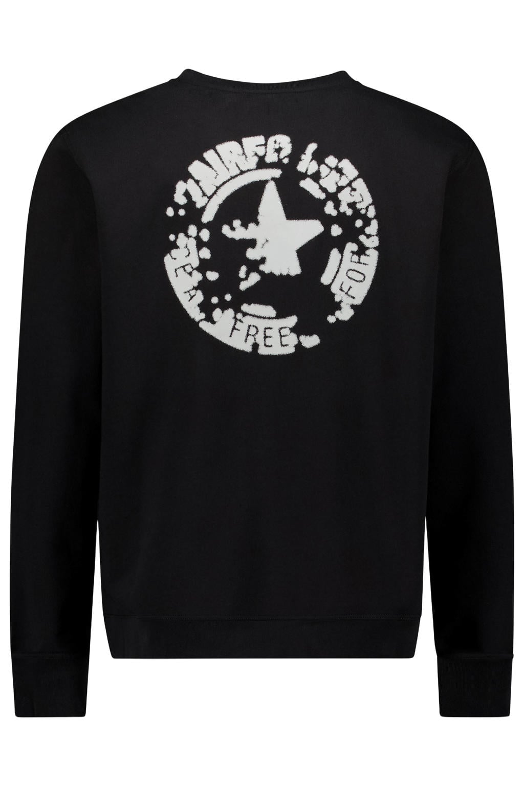 Airforce regular fit sweater met backprint - zwart/grijs