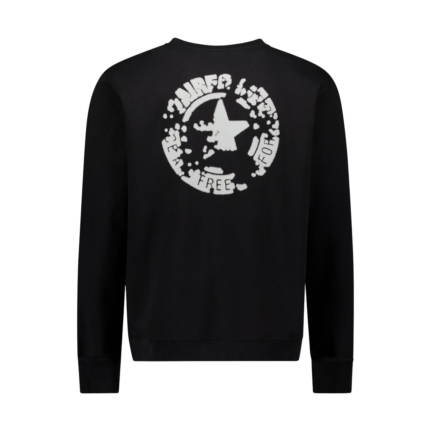 Airforce regular fit sweater met backprint zwart grijs