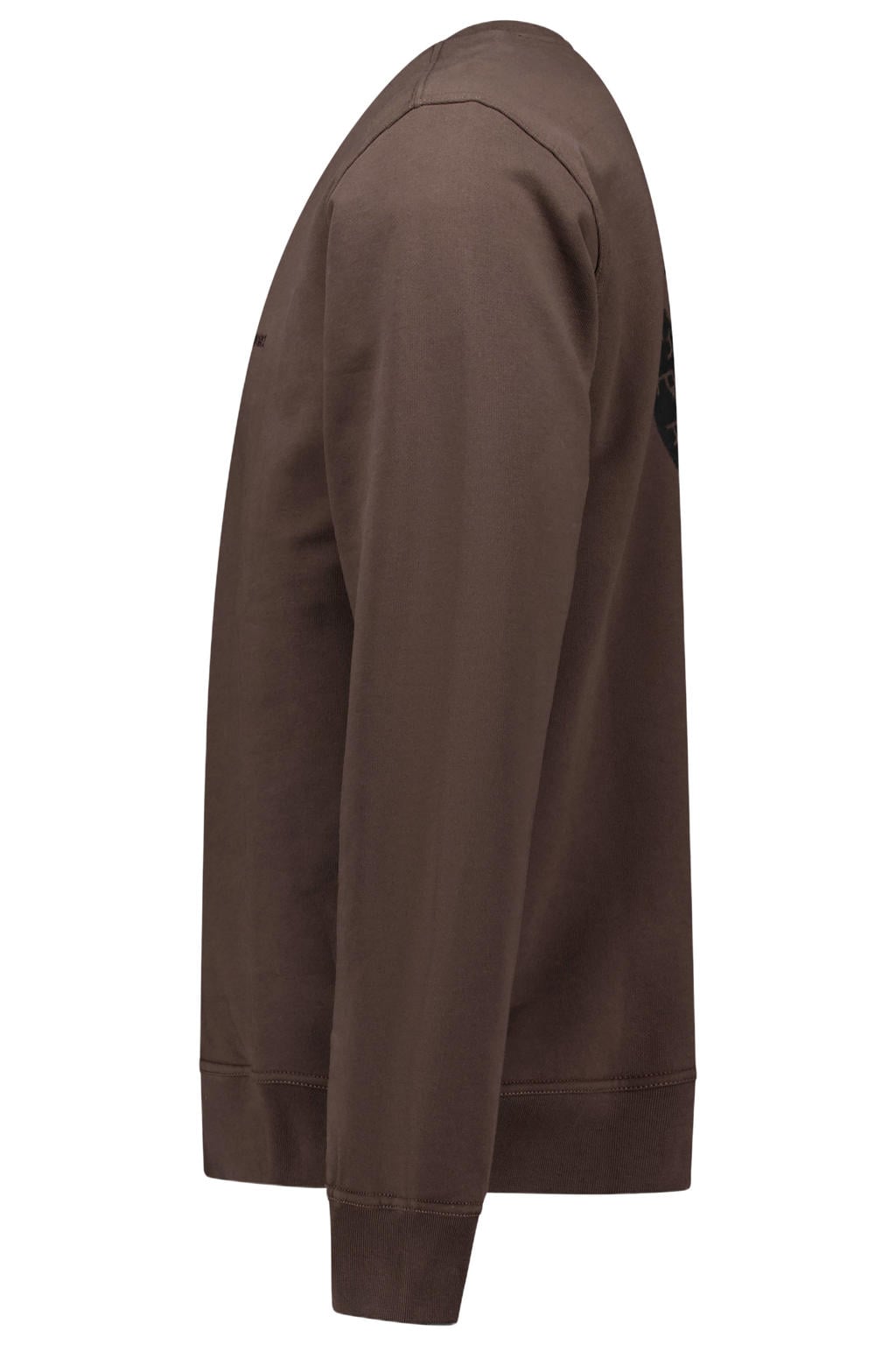 Airforce regular fit sweater met backprint - dark coffee/zwart