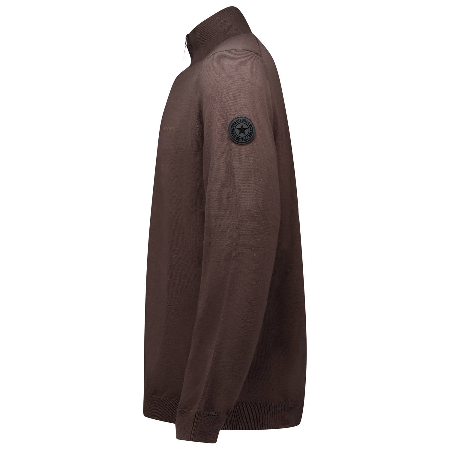 Airforce regular fit gebreide trui dark coffee